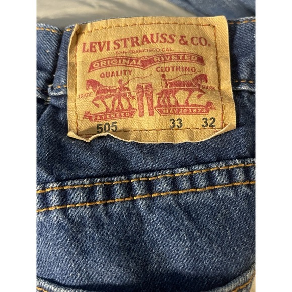 Levis 505 Regular Fit‎ Jeans, Size 34 x 32 - Blue (A1) - Picture 4 of 4